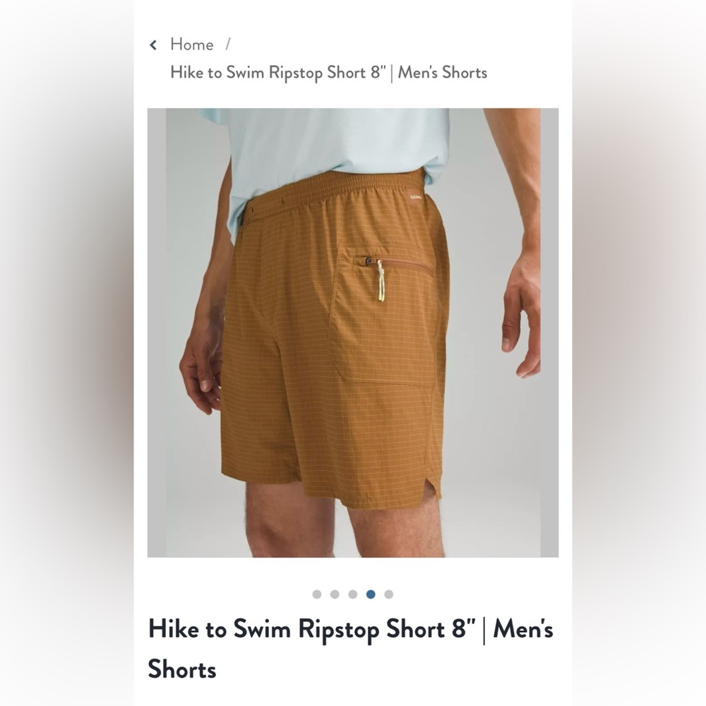 Lululemon hike to swim 8” short